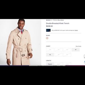 Brooks Brothers Double Breasted Trench Coat